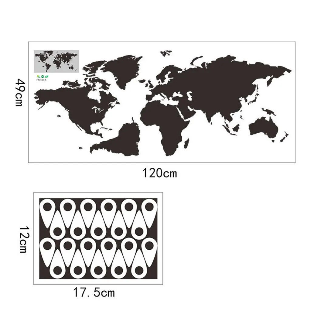 Дорожная Наклейка на стену с изображением мира для офиса классной комнаты