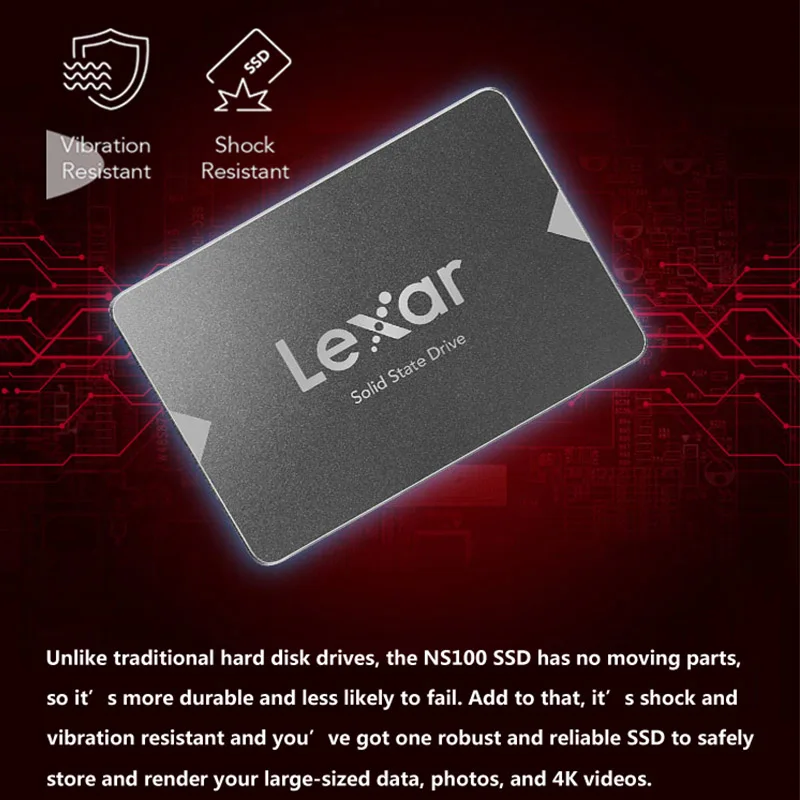 Жесткий диск Lexar NS100 SATA SSD 240 ГБ 256 512 Гб HD жесткий HDD 2 5 128 твердотельный накопитель