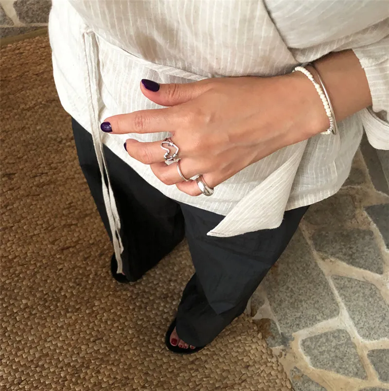 RUIYI реальные 925 пробы серебро Европейский Стиль Для женщин выбитое сердечко