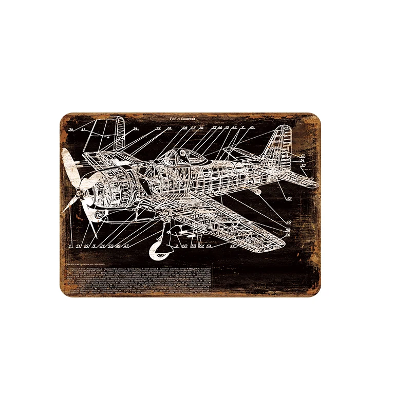 Stinky Spitfire Ml Vb винтажные металлические знаки жестяная пластина знак украшение стены для кафе бар магазин и ресторан 8x12 дюймов - Цвет: Синий