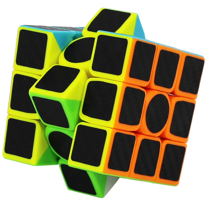 2018 Z CUBE кубик рубика Новый Углеродного Волокна Стикер Скорость 3x3x3 Magic Cube Непоседа
