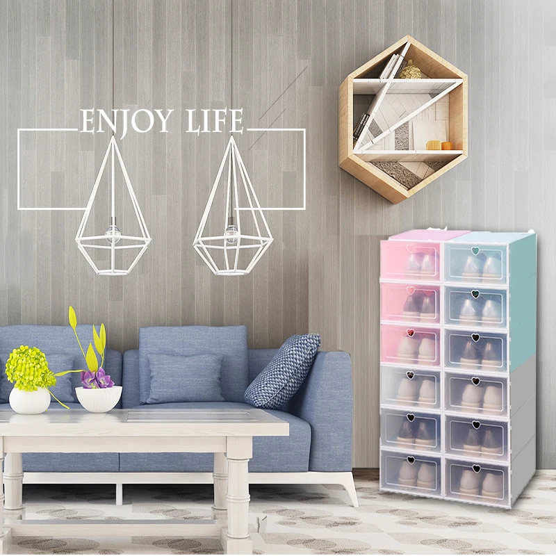 1-2 шт. органайзер для хранения обуви коробка утолщенный прозрачный ящик