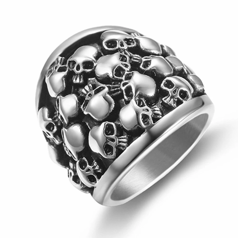 Новинка винтажное креативное горячее ювелирное изделие ретро череп мужское