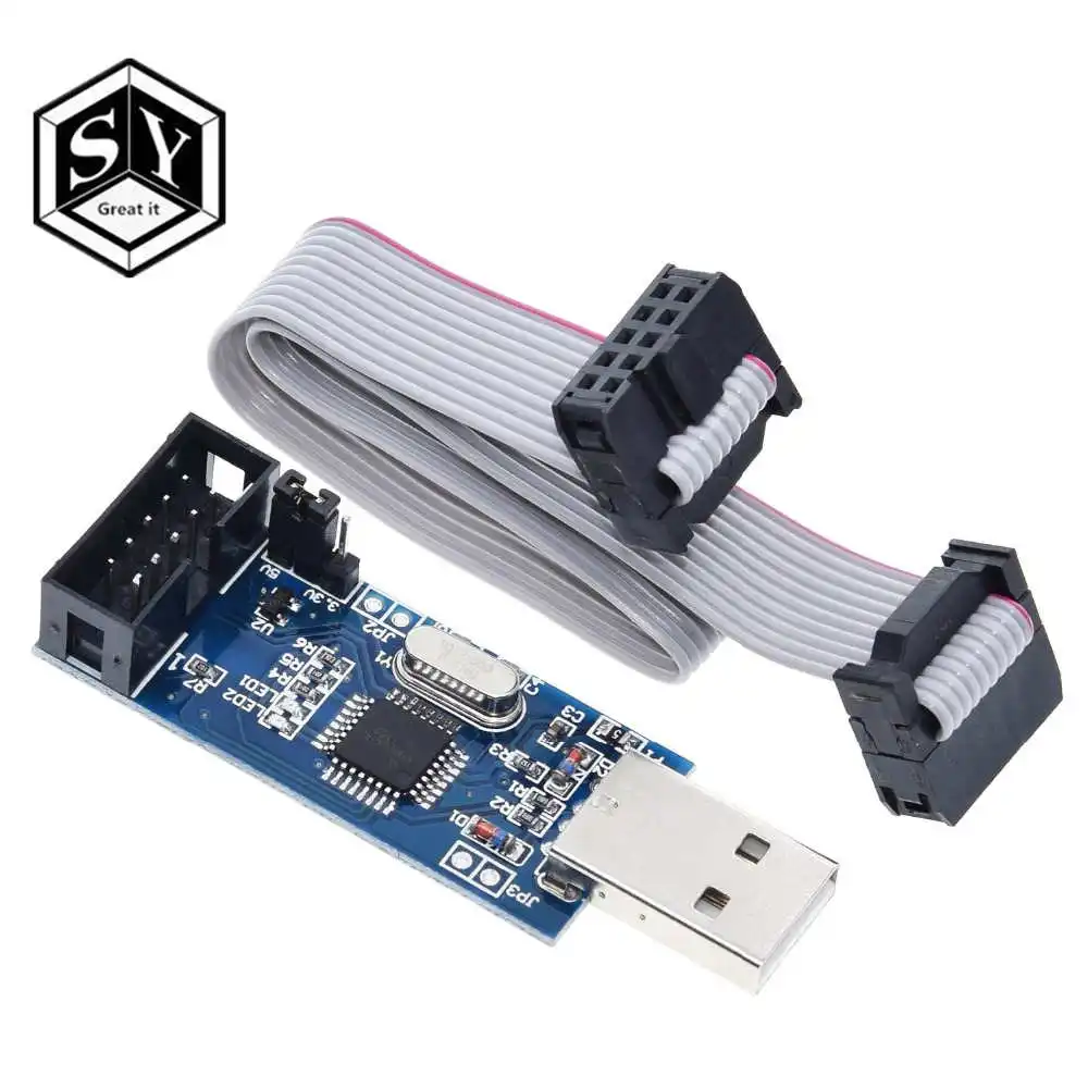 AVR Programmer 1 шт. Great IT USBASP USBISP AVR программист USB ISP USB ASP ATMEGA8 ATMEGA128 Поддержка Win7 64 - Цвет: AVR Programmer