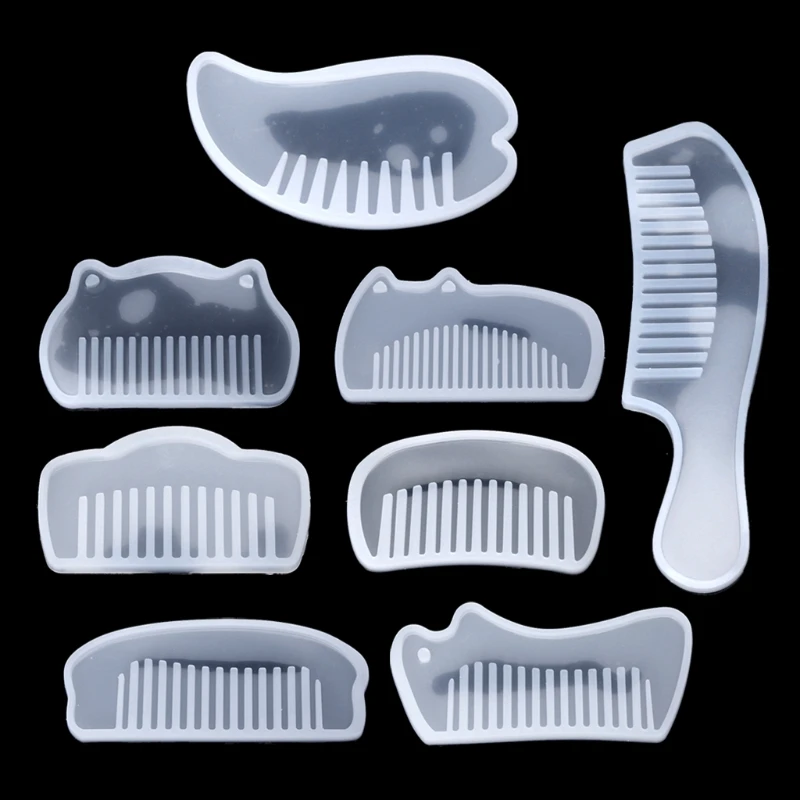 

3D Transparent Silicone Comb Mold Epoxy Resin Molds For DIY Jewelry Making Tools