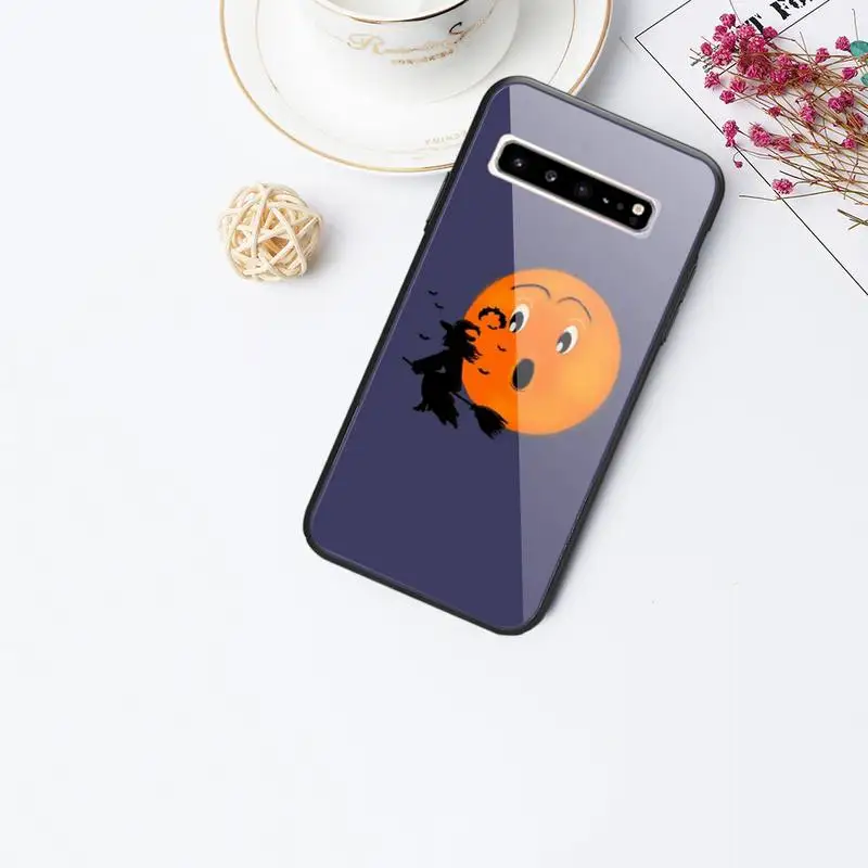 

Happy Halloween Phone Case For Galaxy Tempered Glass Cases Apply To S10 S9 S8 S7 S6edge Plus TPU Cover
