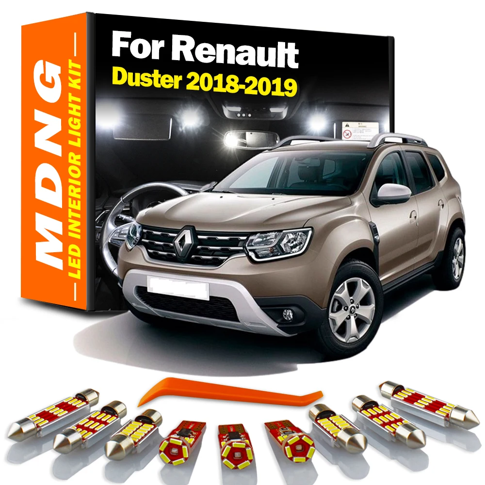 MDNG 7 шт. Canbus для Renault Duster 2018 2019 Автомобильный светодиодный интерьер купольная