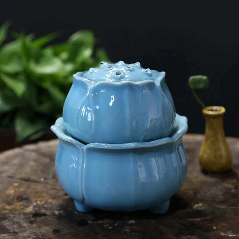 Керамический фонтан воды лотоса фэн шуй украшения офисные настольные водные