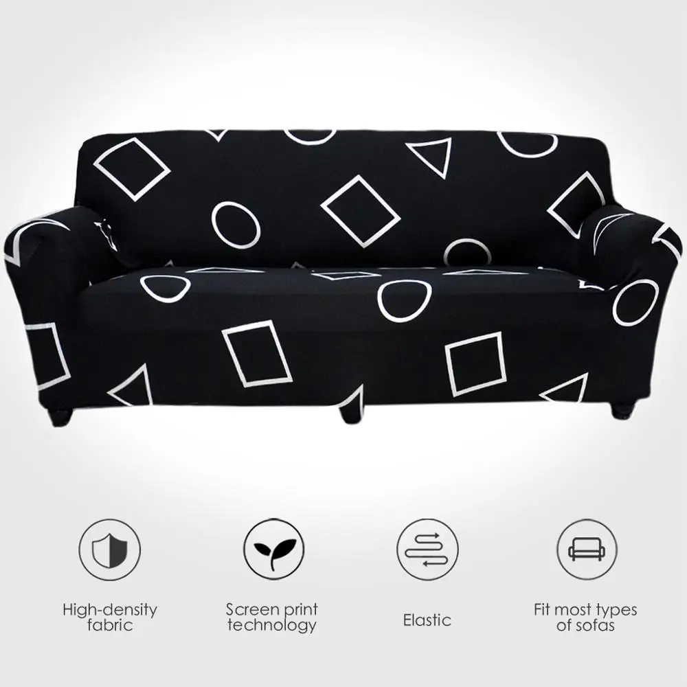 

Geometric Stretch Sofa Covers for Living Room Modern Stretch Non-slip Couch Cover Loveseat Slipcover Protective 1/2/3/4 seater