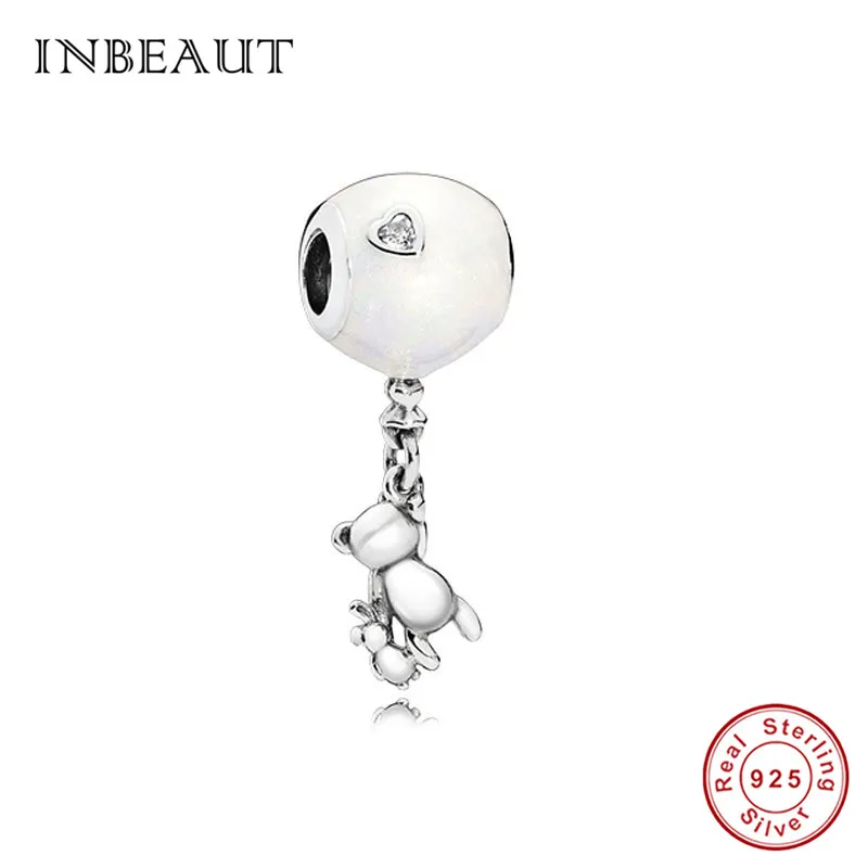 c1211 Браслет INBEAUT fit Pandora, серебро 925,, коала, кошка, лиса, бульдог, подвески, слон, лиса, собака, кролик, медведь, бусины, домашнее животное, сделай сам, ювелирное изделие - Окраска металла: c1211