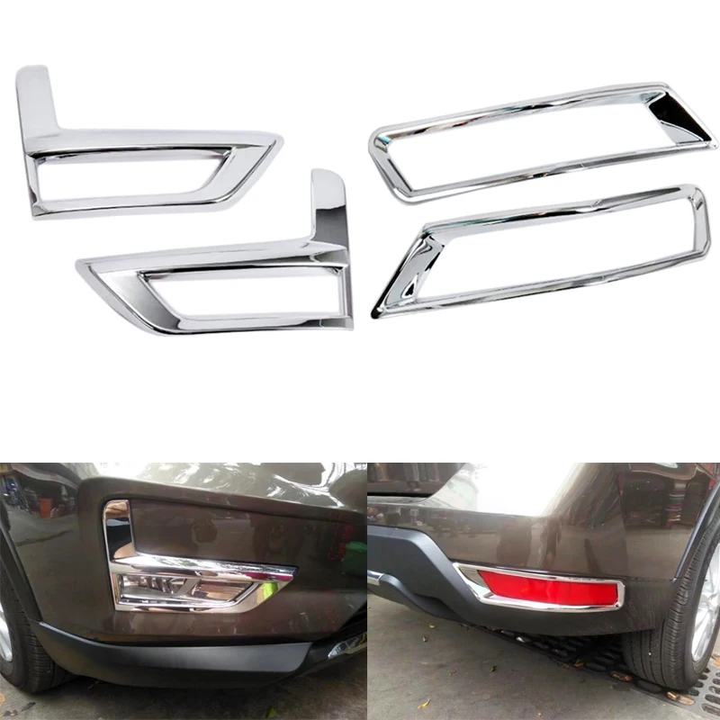 ABS передний противотуманный фонарь + задний накладка лампы для Nissan Rogue X Trail T32 2017 2018