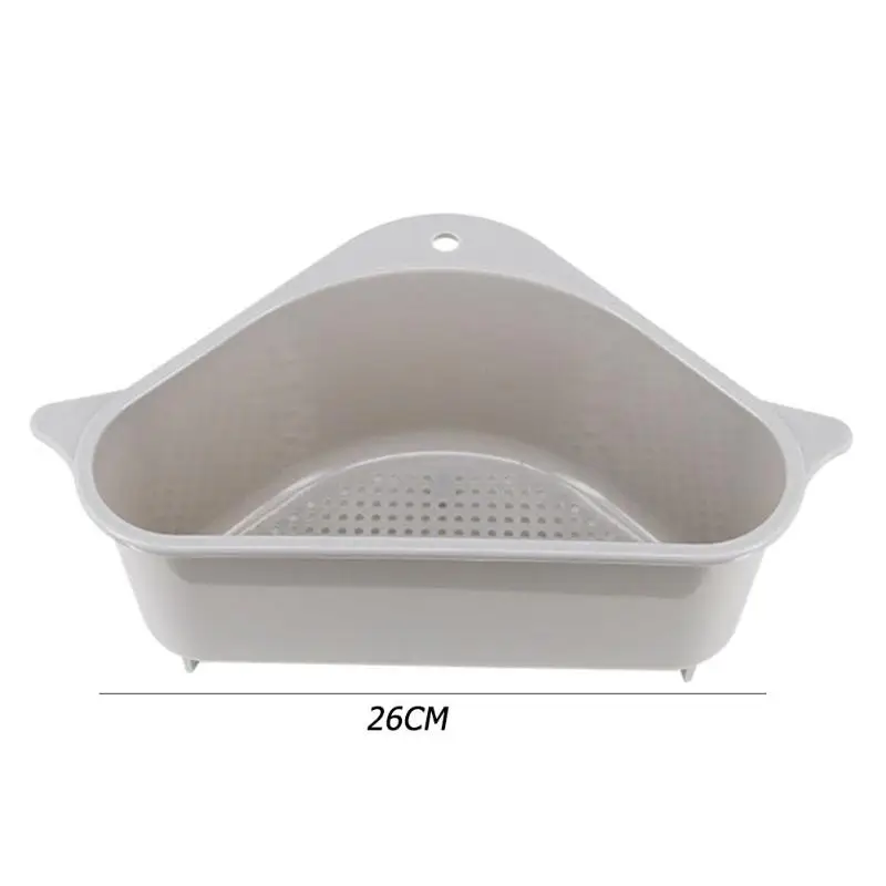 Треугольное сито для слива раковины слив овощей фруктов корзина на присоске