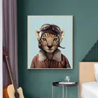 Милый Кот мультфильм каваны животные пилот плакаты и принты Настенная картина для гостиной домашний декор Куадрос