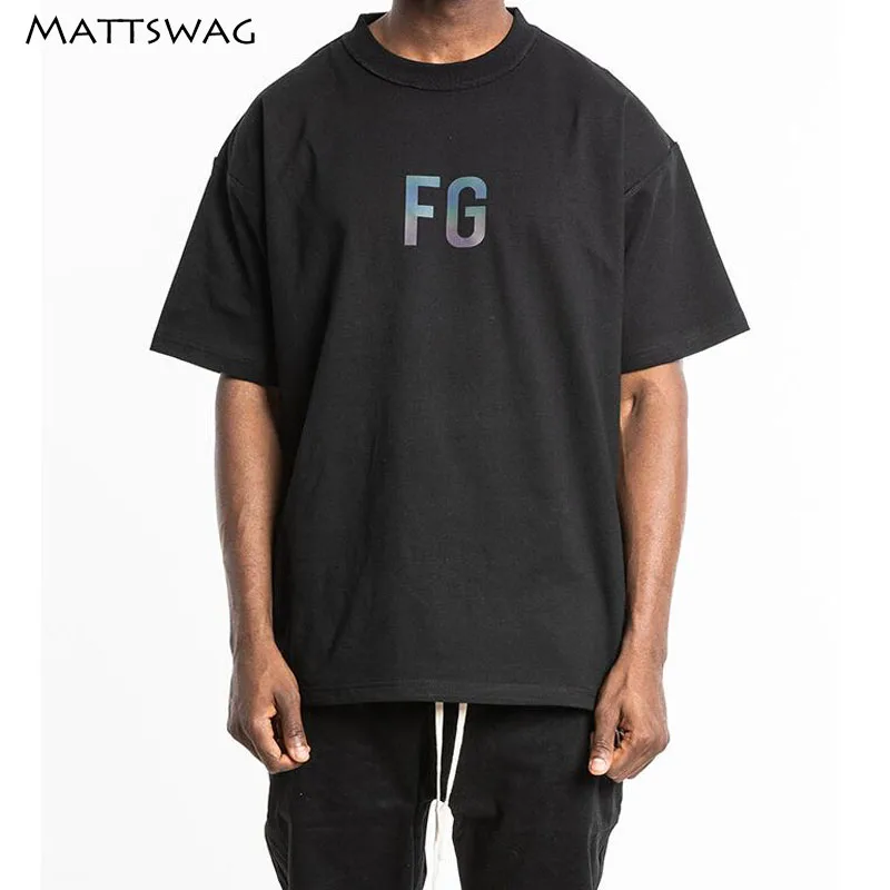 Мужская футболка с буквенным принтом MATTSWAG повседневная однотонная светящаяся