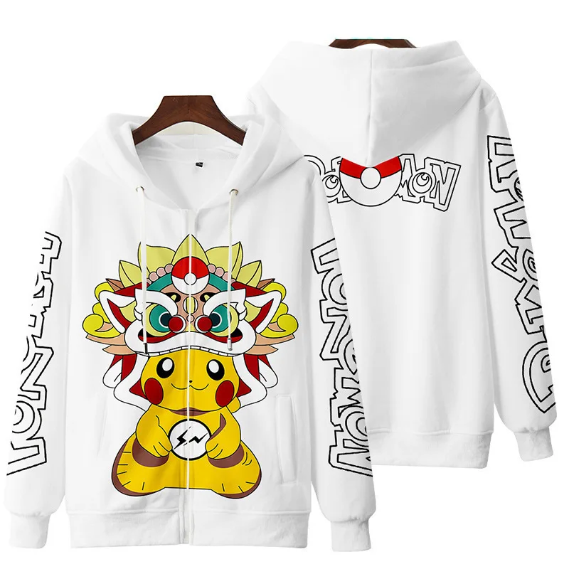 

Men's Women's Sports Hooded Zipper Cardigan Pokemon Style Harajuku 3D Printing Popular Design Casual Anime Long Sleeve 2021 New