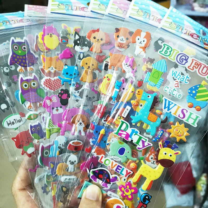 Lote de 40 pegatinas de dibujos animados en 3D para ni&ntilde;os y ni&ntilde;as, pegatinas de princesa con volumen aleatorio, regalos de cumplea&ntilde;os-2