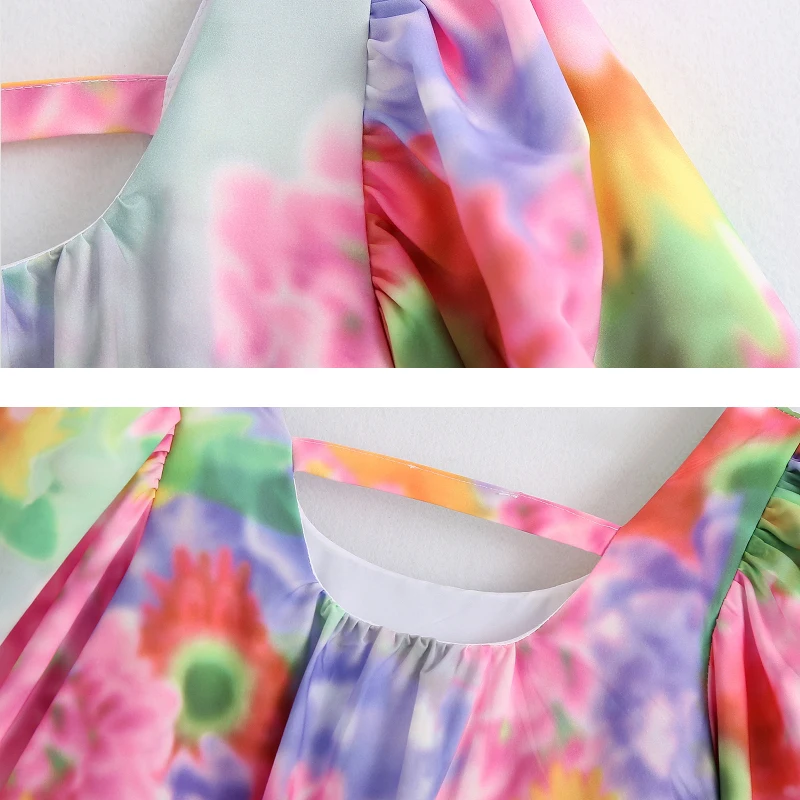 

High street Multicolor Women lantern sleeve dresses 2020 Autumn Vintage Square collar Pleated Midi dress Fashion INKEO 9D208