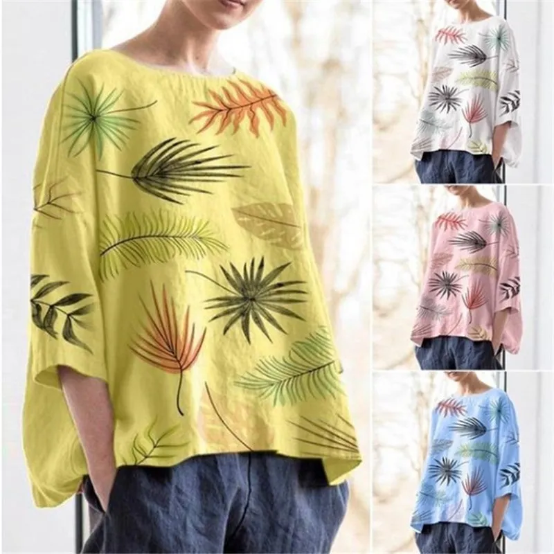 Женские винтажные богемные праздничные топы и блузки с круглым вырезом