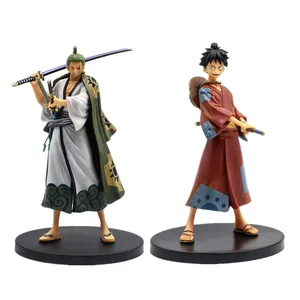 anime figures roronoa zoro action figure monkey d luffy figurine wano country ver collection model toys decoration free global shipping