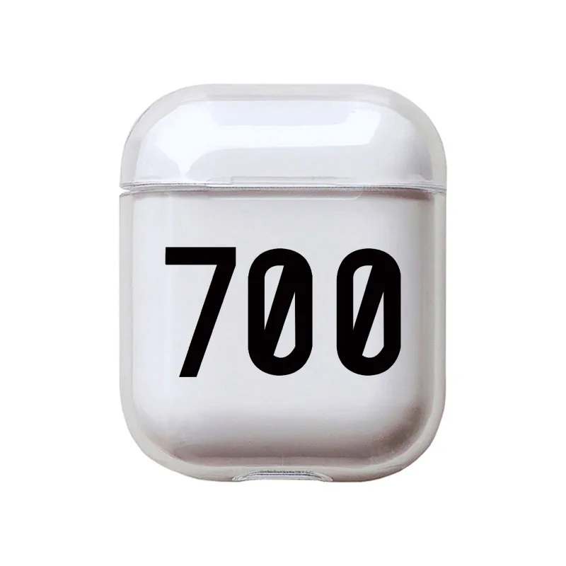 Твердый чехол с мультяшными буквами для Apple Airpods 2 Роскошный прозрачный наушников