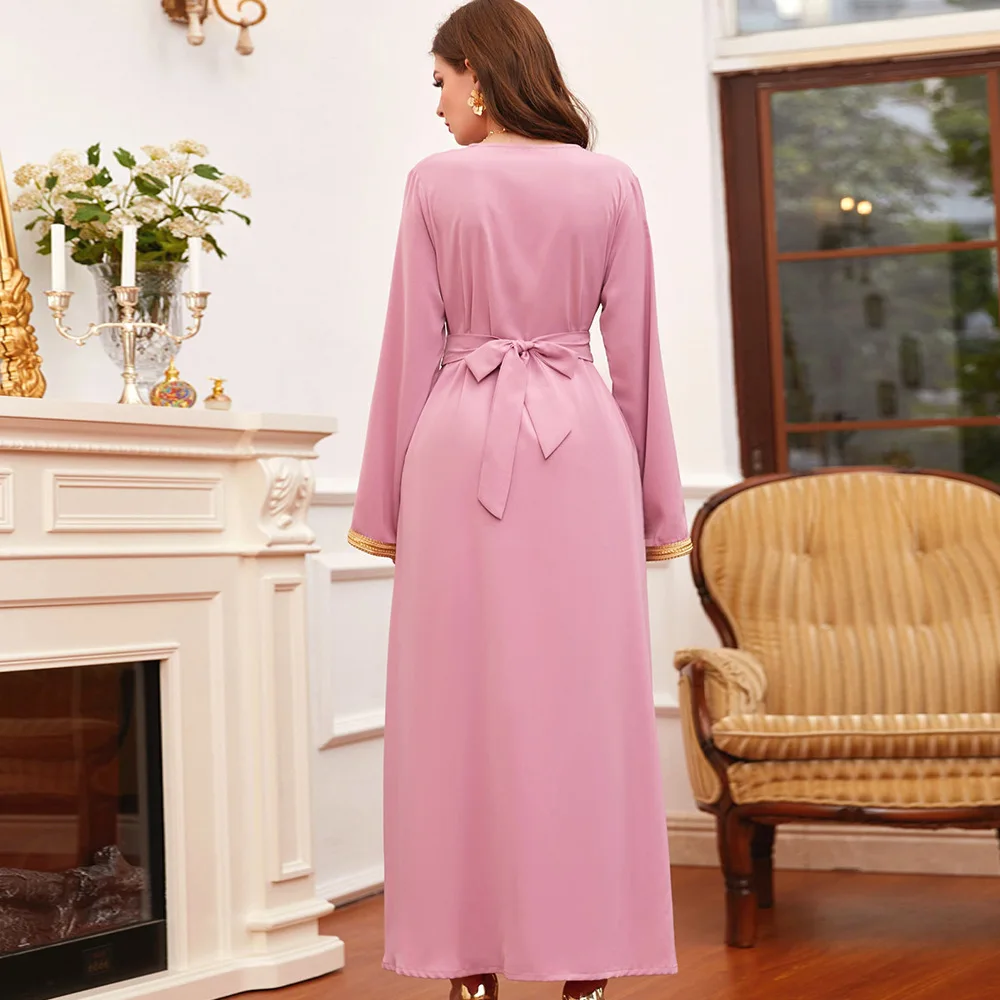 Ramadan Eid Mubarak Abaya Dubai Turkey Islamic Muslim Fashion Hijab Dress Kaftan Robe Musulmans Dresses for Women Djellaba Femme