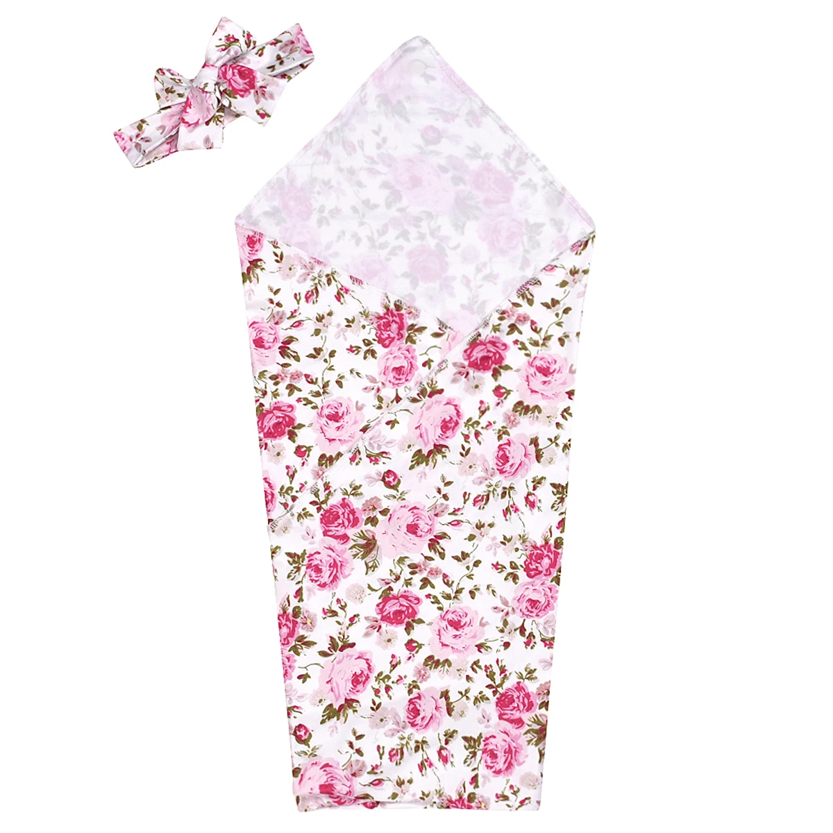 Puseky/комплект из 2 предметов пеленка для новорожденных + шапочка хлопковое детское