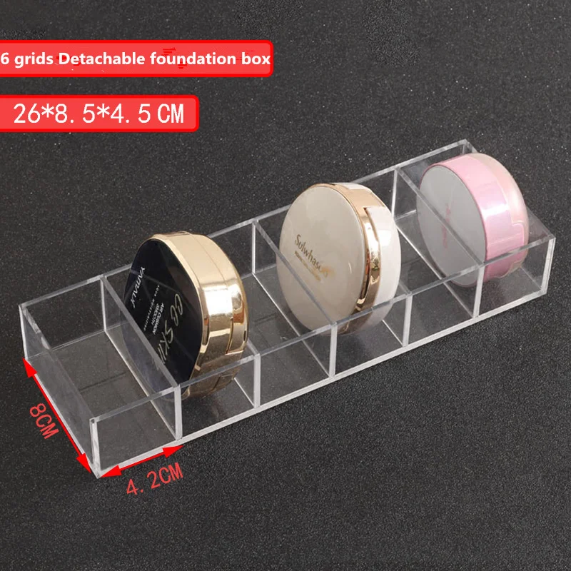 Акриловый портативный прозрачный органайзер для косметики коробка хранения