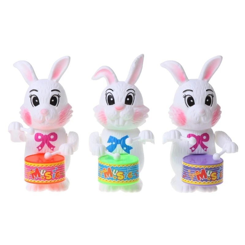 

2020 New Rabbit Drumming Toy Wind-Up Clockwork Educational Toy Gift For Kid