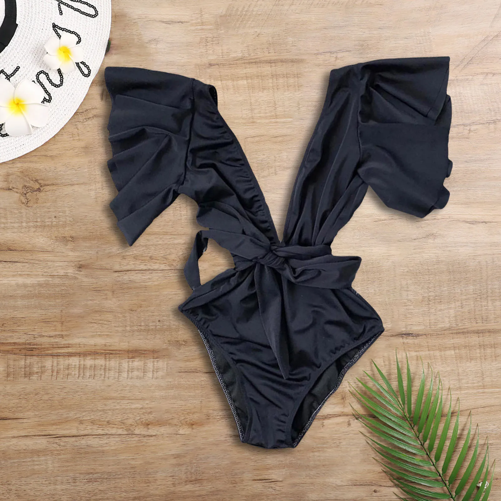 

Bikini 2021 Swimsuit Women Swimwear Fashion Ruffle Sexy Sprint Siamese Beach Swimwear Maillot De Bain Femme Dropshipping