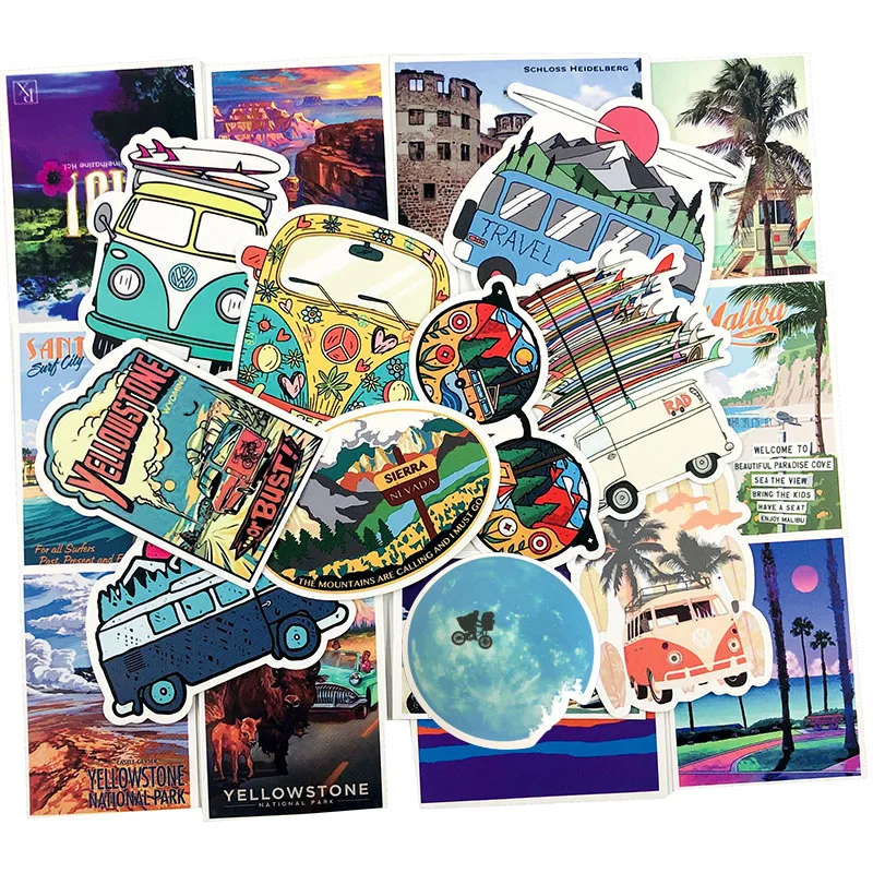 100 шт уличные дорожные наклейки серии для мотоцикла СКЕЙТБОРД гитара DIY