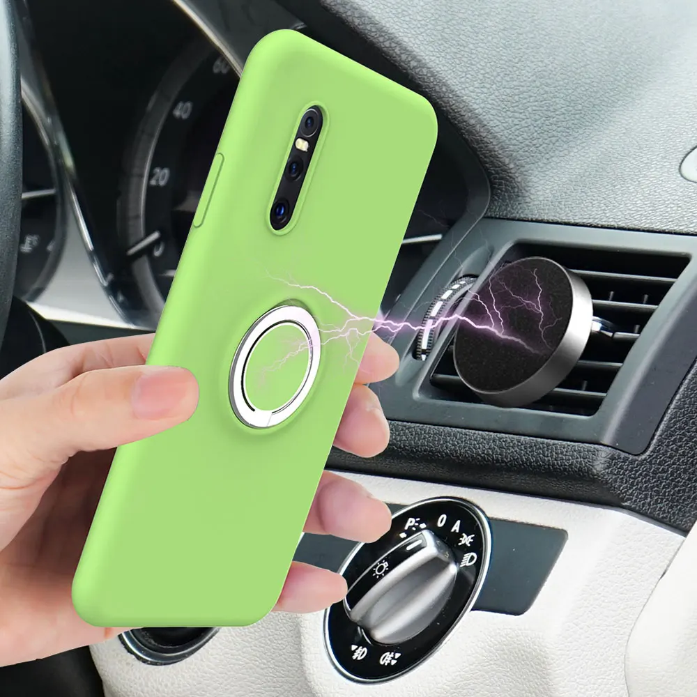 KISSCASE Original Silicone Case For iPhone 7 8 6 6S Plus 11 Pro X XS MAX XR Magnetic Ring Samsung S8 S9 S10 Cover |