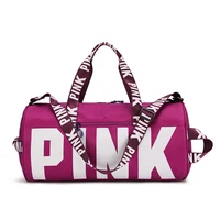 designer women pink travel bag female fitness training duffle bag for trip large capacity waterproof gym sport tote bag