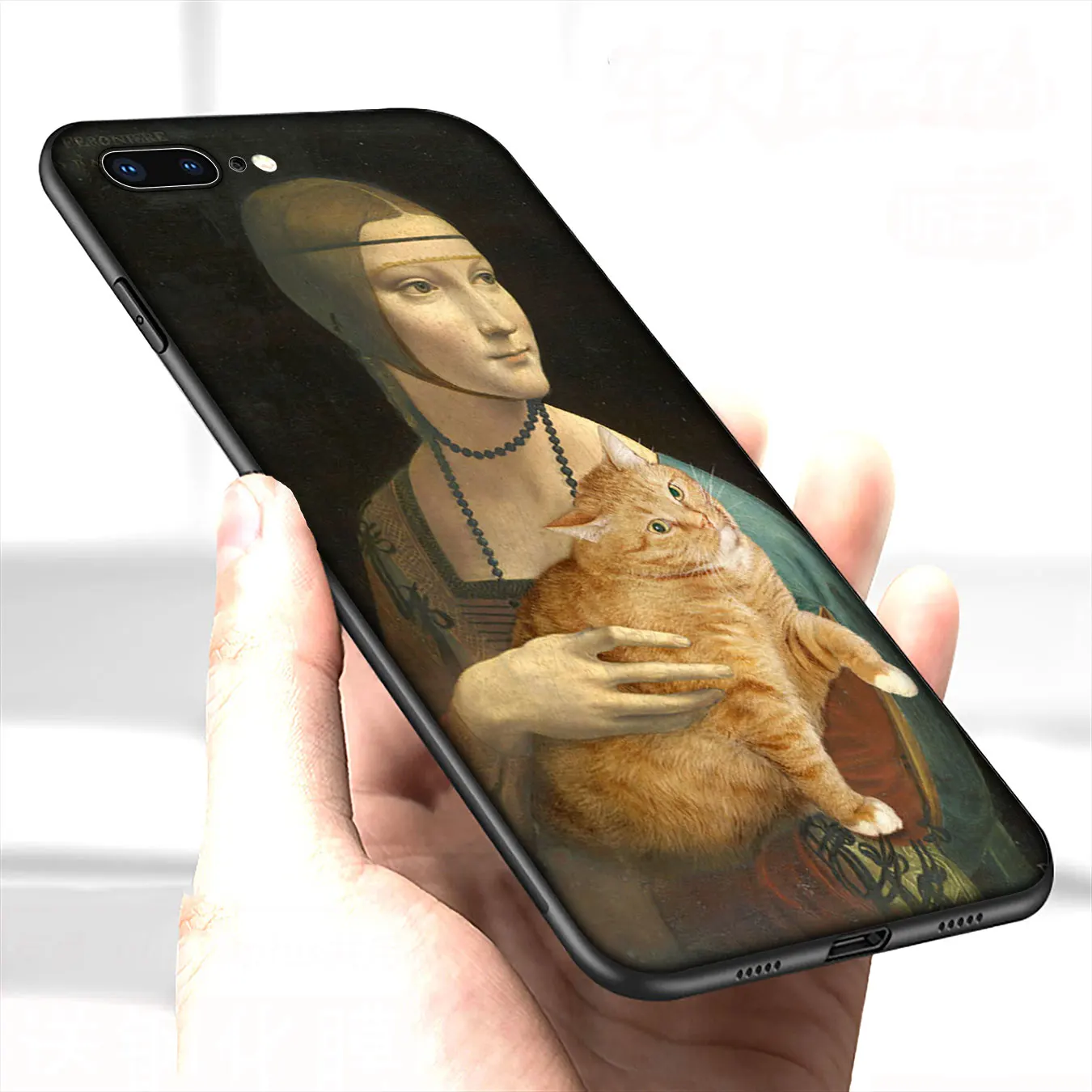 Мягкий силиконовый чехол для iPhone XR X XS Max 6 6S 7 8 Plus 5 5S SE Leonardo da Vinci Mona Lisa Pat Cat Art |