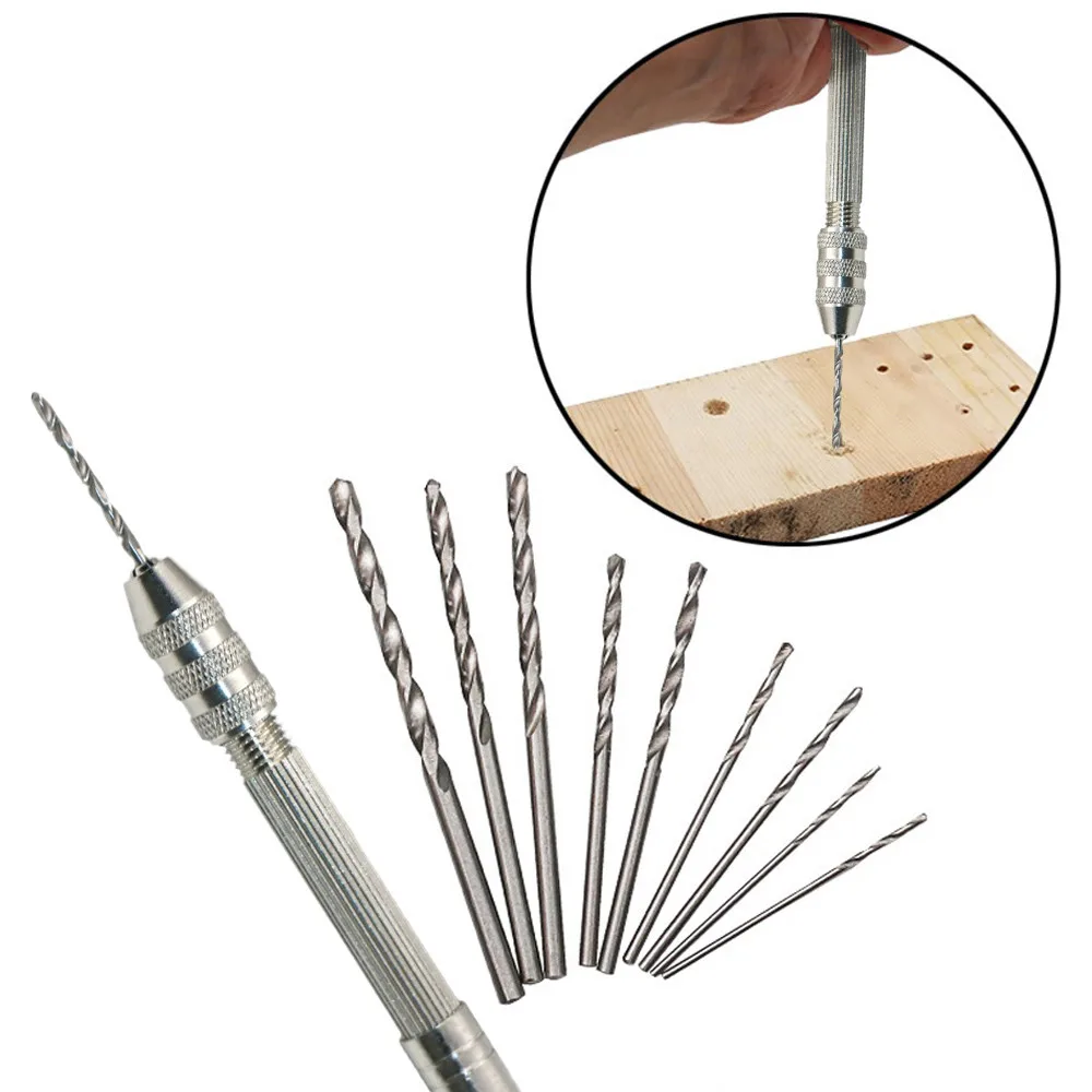 10 шт. спиральные ручные сверла полуавтоматические тиски бесключевого патрона