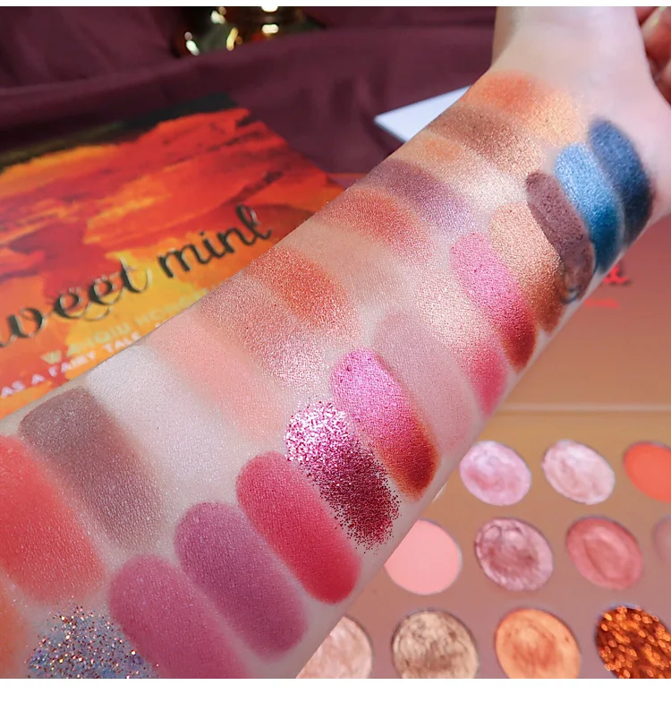 Металлическая палитра теней для век 35 цветов блестящая Мерцающая Бриллиантовая