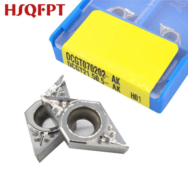 10 шт. DCGT070202 DCGT070204 AK H01 алюминий токарная вставка режущее лезвие режущий