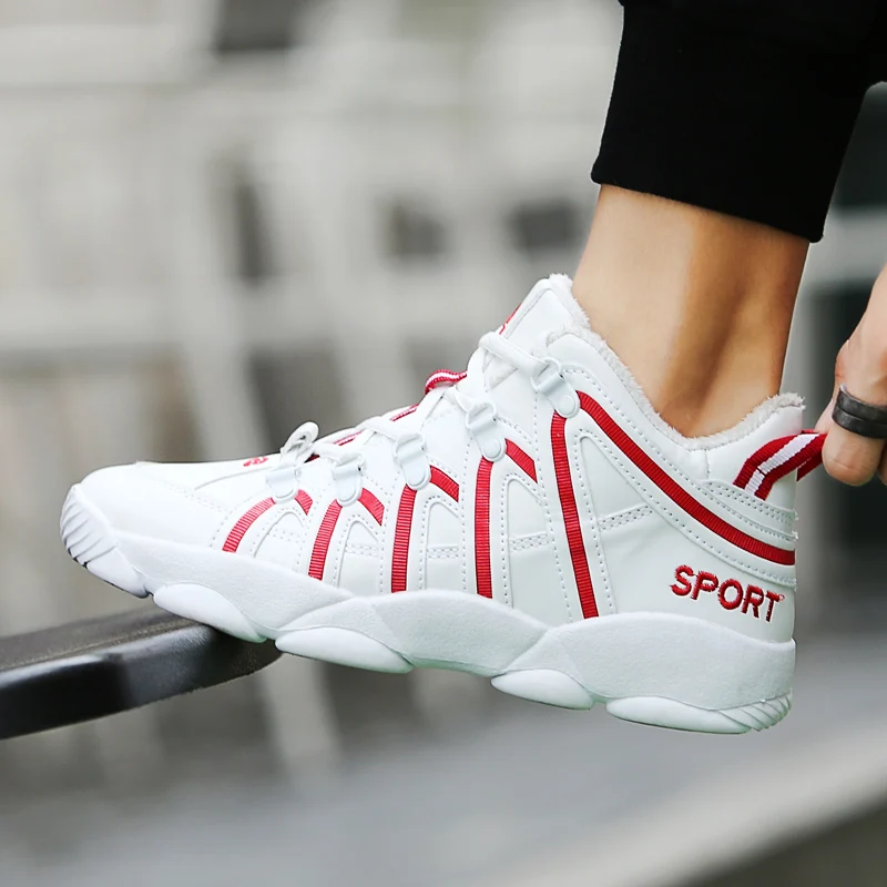 women&amp#39s Shoes Winter thick-soled shoes plus velvet warm sneakers fashion casual running men comfortable winter boots46 | Обувь