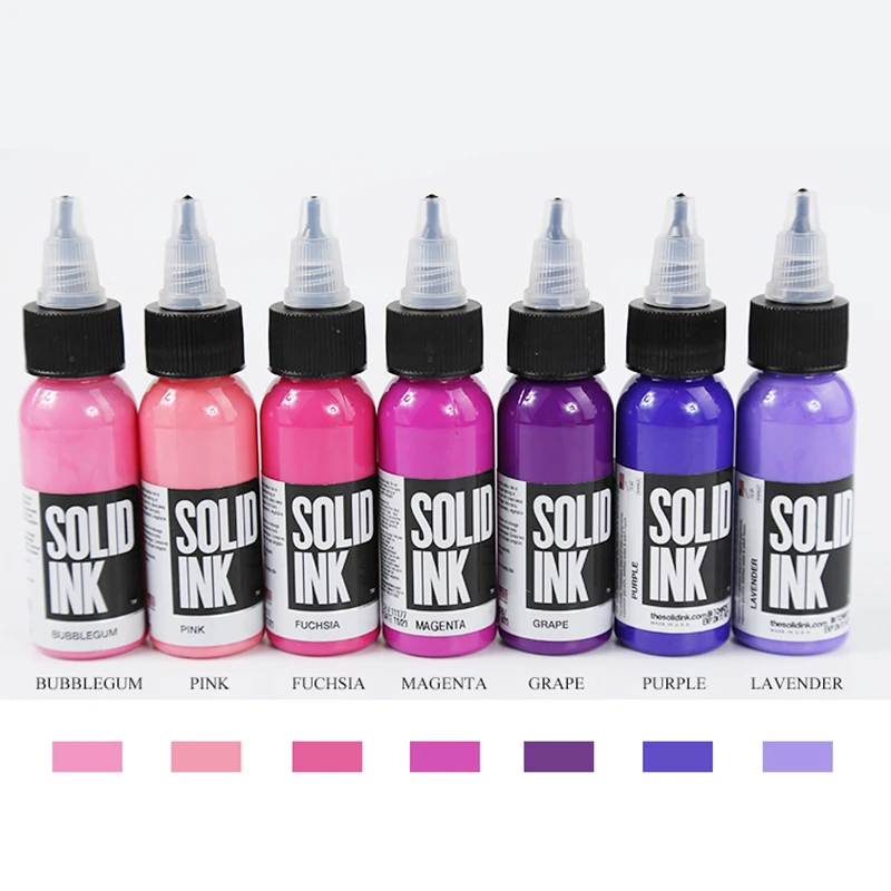 all 7 colors Tktx чернила для татуировки цвет пигмент для пигмента для татуажа tinta para labios перманентные татуировки для татуажа goochie перманентные - Цвет: all 7 colors