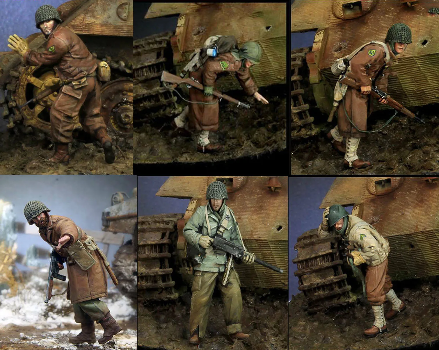 1/35 команда США (6 фигурок) набор для строительства фигурок из смолы | Игрушки и