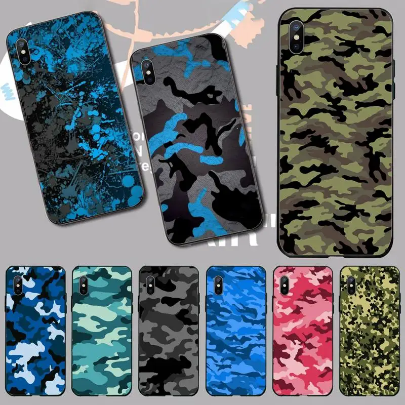 

Camouflage Pattern Camo military Army Phone Case for iPhone 11 12 13 pro XS MAX 8 7 6 6S Plus X 5S SE 2020 XR mini