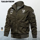 Мужская куртка в стиле милитари, пальто большого размера, верхняя одежда, 6XL, осень-весна, чистый хлопок, американская армейская куртка-бомбер, Мужская одежда, пальто AF8203