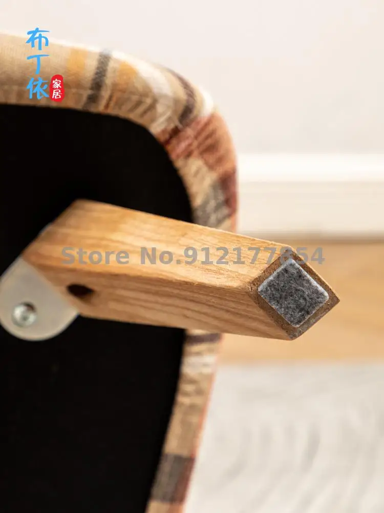 Маленькая скамейка для дома короткий стул взрослых гостиной с тканевой спинкой