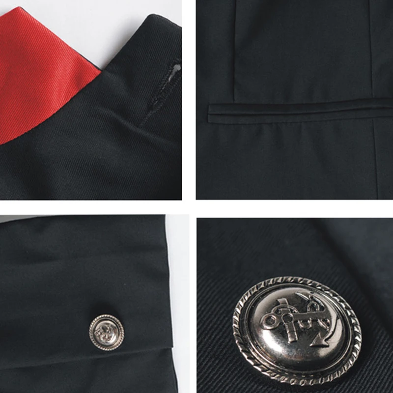 Короткий японский костюм в стиле преппи для мужчин школьная форма куртка красная