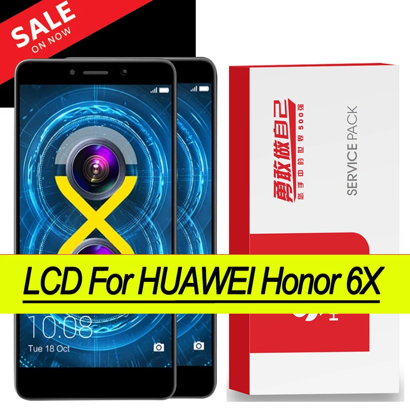 Оригинальный 5 ''для Huawei Честь 6X ЖК-дисплей сенсорный экран дигитайзер BLN-AL10