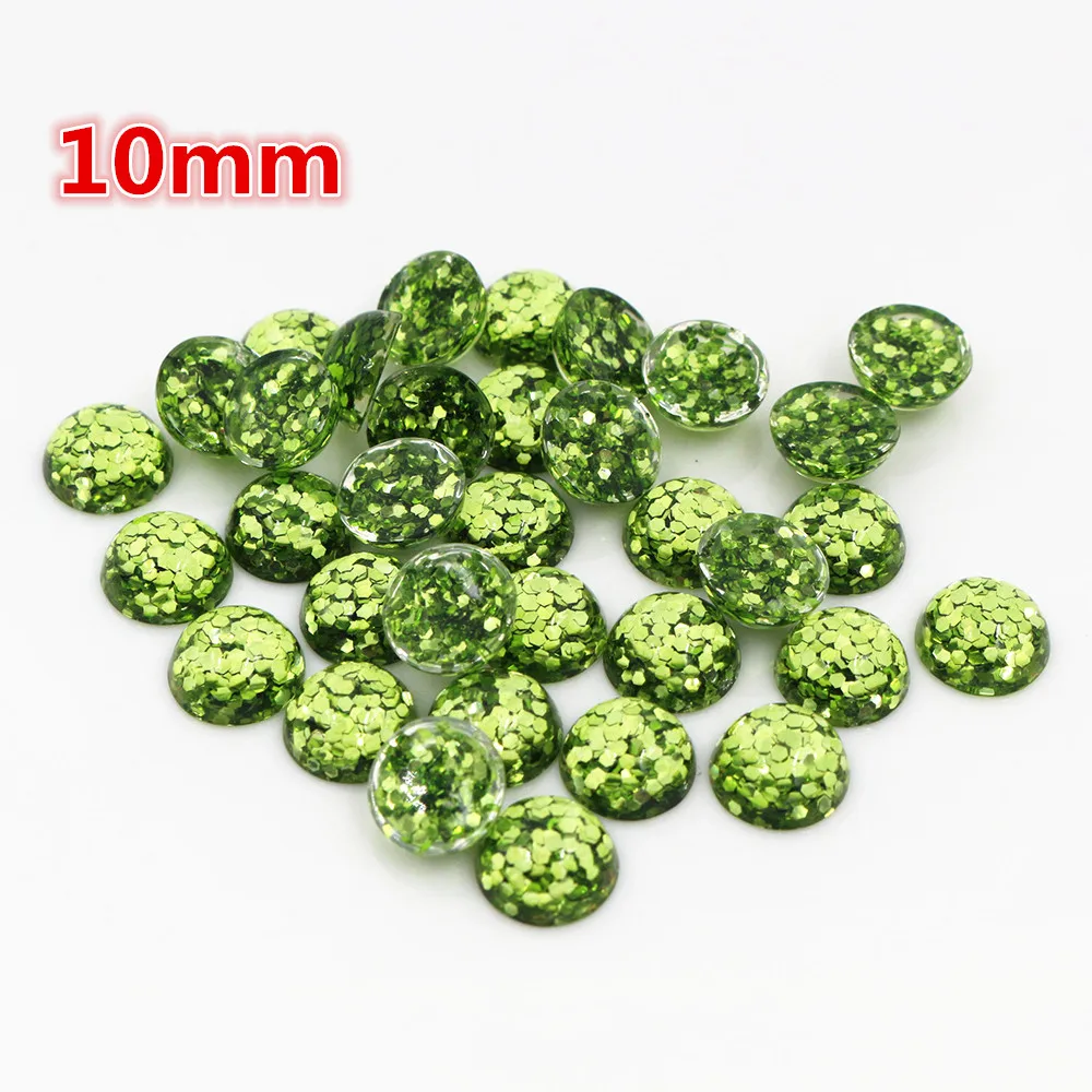 10 мм 40 шт./лот разноцветные яркие Вафли с плоской задней поверхностью кабошоны