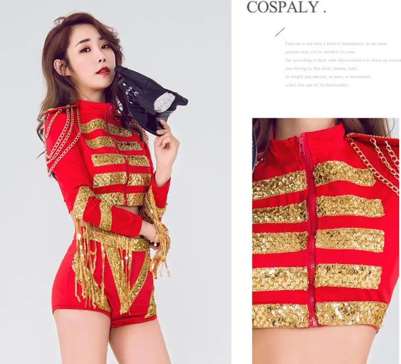 Для женщин Красный боди для джазовых танцев костюмы бар Dj танцоров пикантные