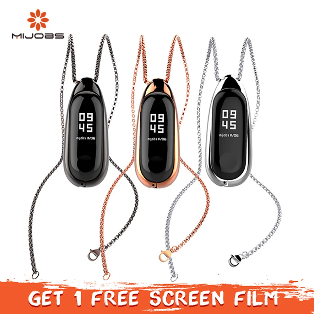 Металлический браслет Mijobs Mi Band 4 для браслета 4/3 Correa 3 из нержавеющей