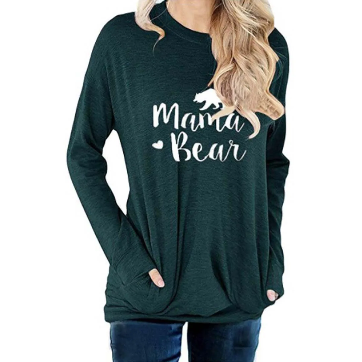 

autumn and winter Womens red Casual Lips Print Shirts O-Neck Long Sleeve Top Loose T-Shirt women t shirt one