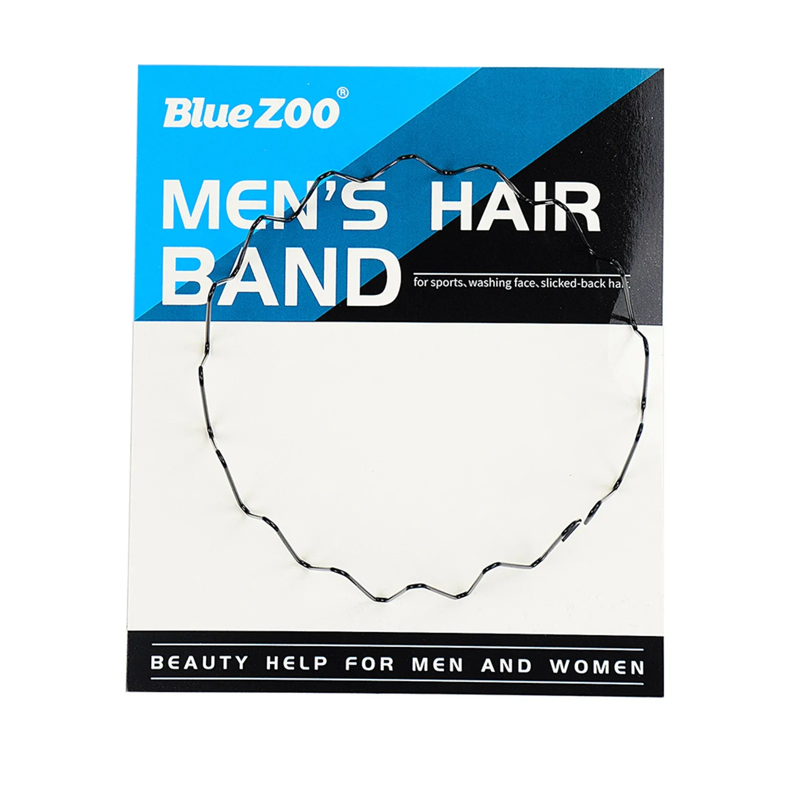 

Unisex Black Metal Men Women Sports Headband Hair Band Hoop Comb Hairband Wave Black Headwear Hair Accessories