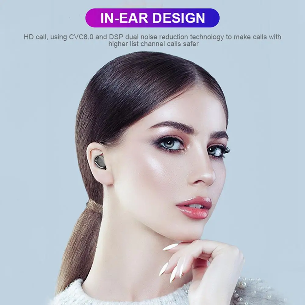 Оригинальные наушники со светодиодным дисплеем Bluetooth 5 0 Беспроводные